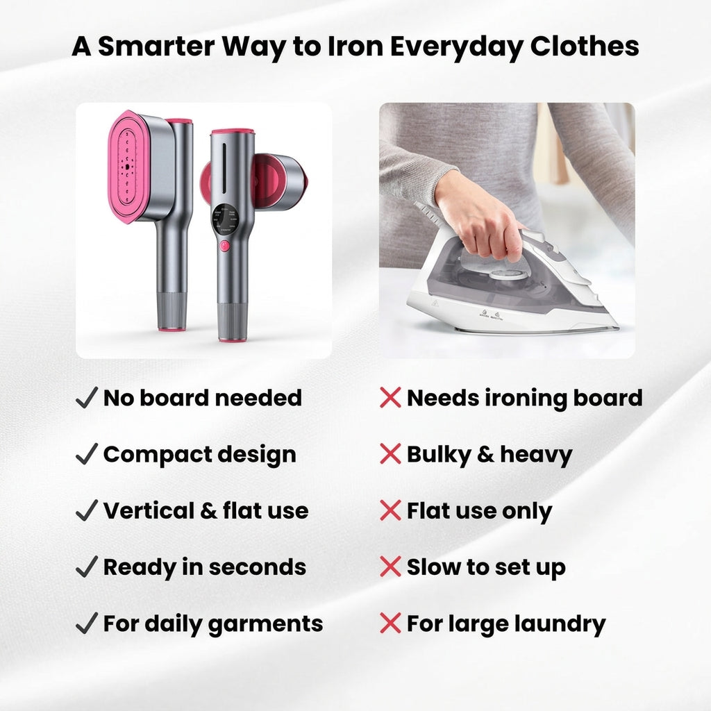Crisply™ SteamIron 2-in-1 Portable Steamer & Iron