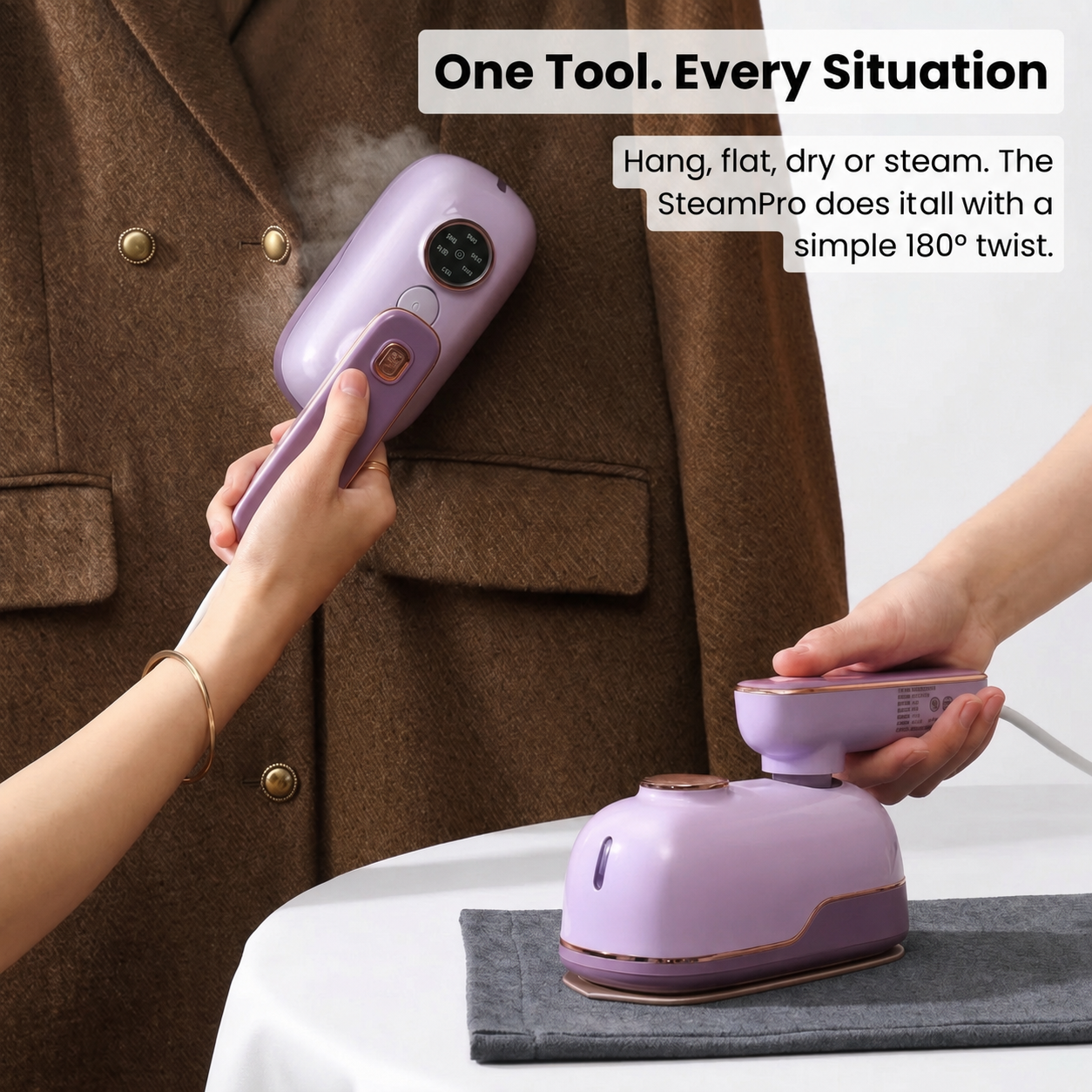 Crisply™ SteamPro 2-in-1 Steamer & Iron