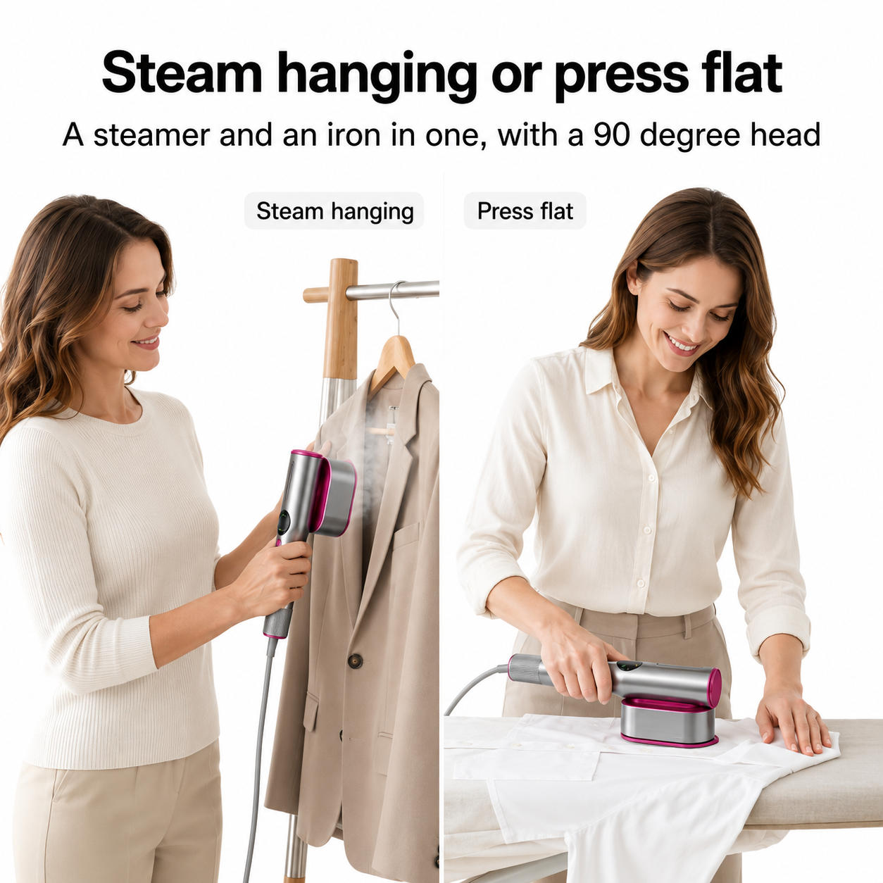 Crisply™ SteamIron 2-in-1 Portable Steamer & Iron