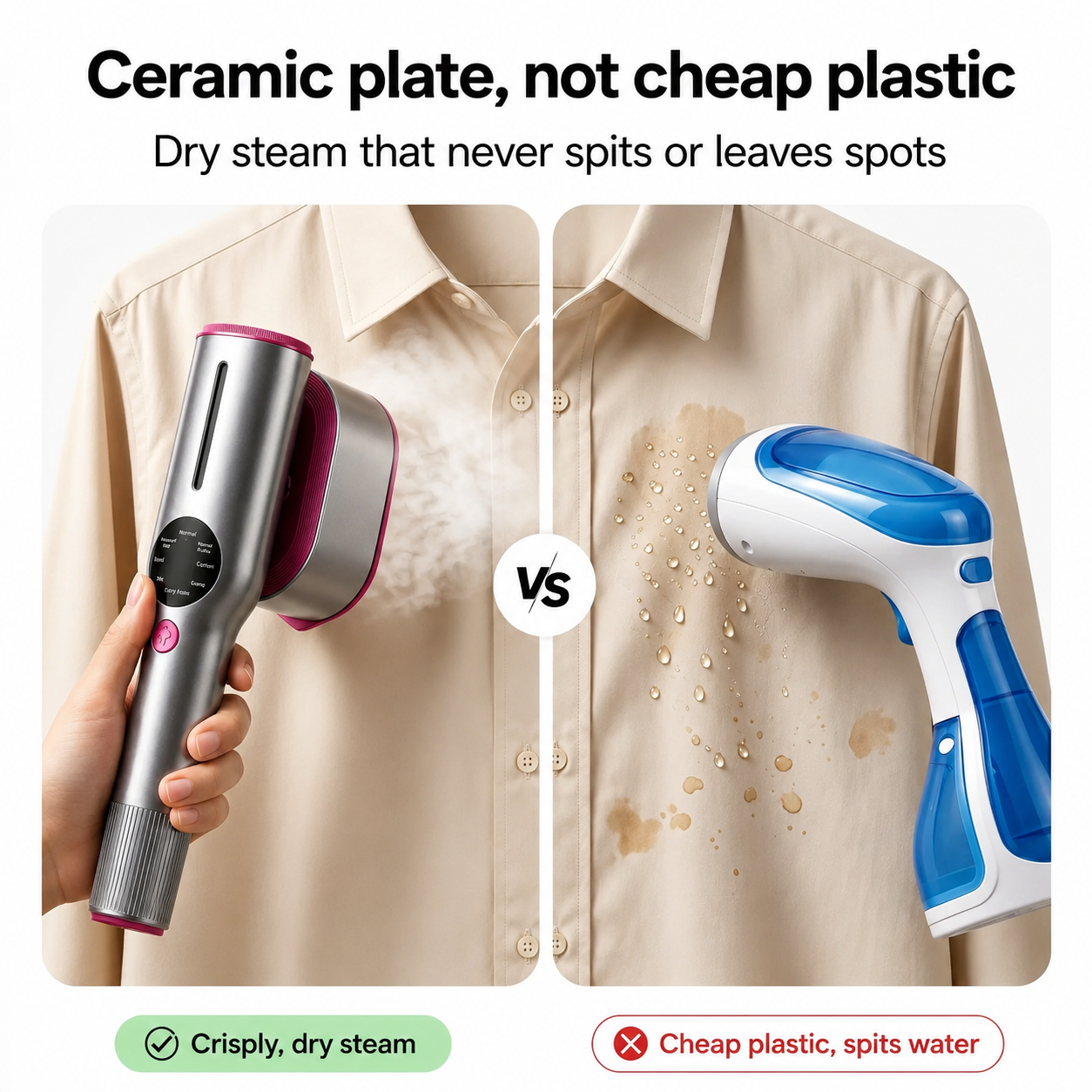 Crisply™ SteamIron 2-in-1 Portable Steamer & Iron