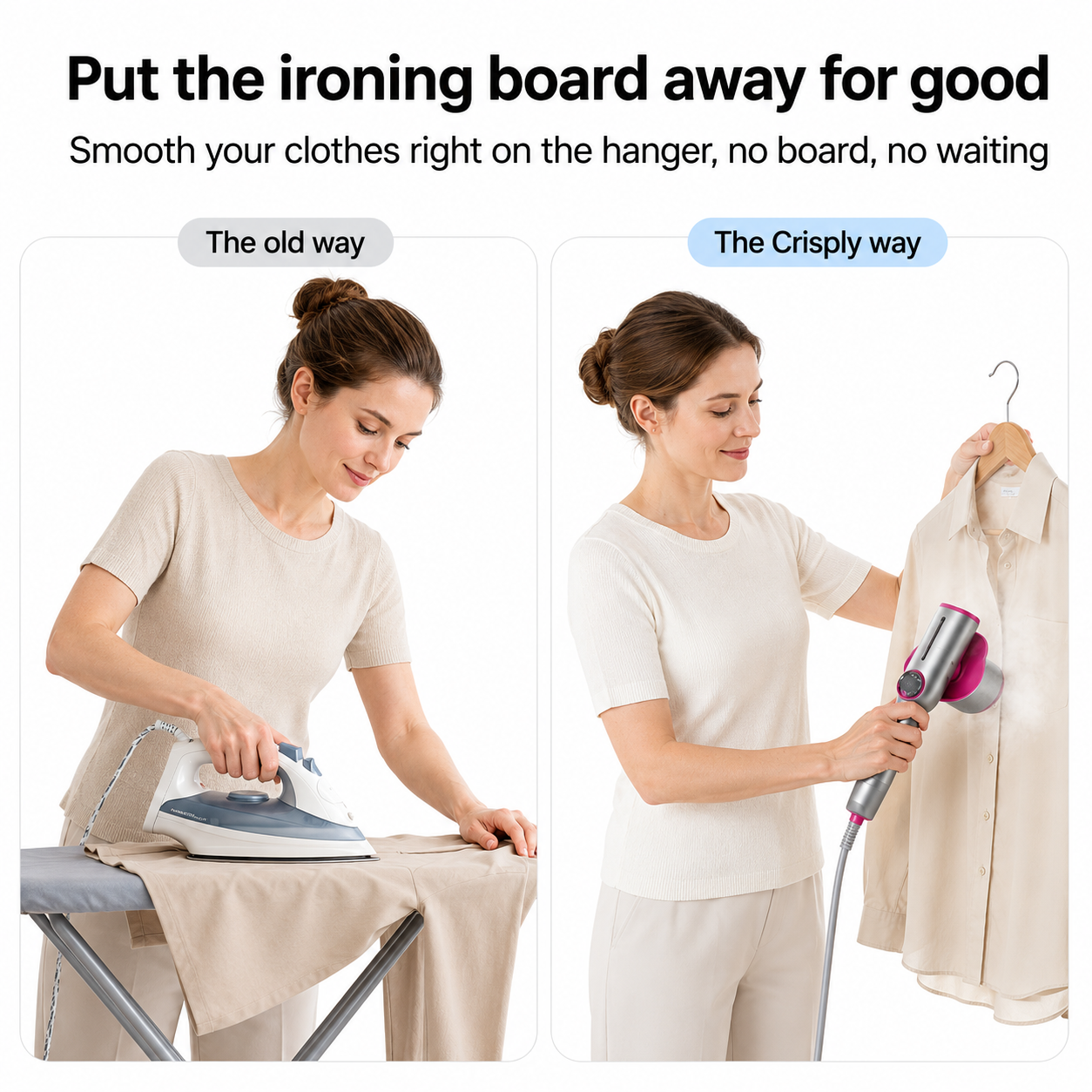 Crisply™ SteamIron 2-in-1 Portable Steamer & Iron