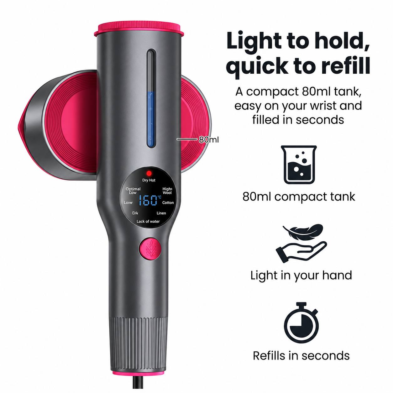 Crisply™ SteamIron 2-in-1 Portable Steamer & Iron
